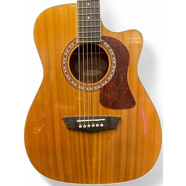Used Washburn hf11sce Natural Acoustic Electric Guitar