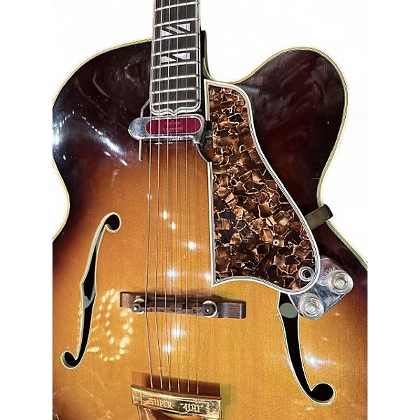 Vintage 1966 Gibson Super 400 Sunburst Hollow Body Electric Guitar