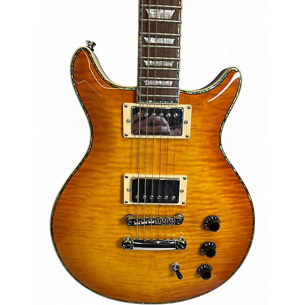 Used Hamer SUNBURST Q/T Yellow Solid Body Electric Guitar
