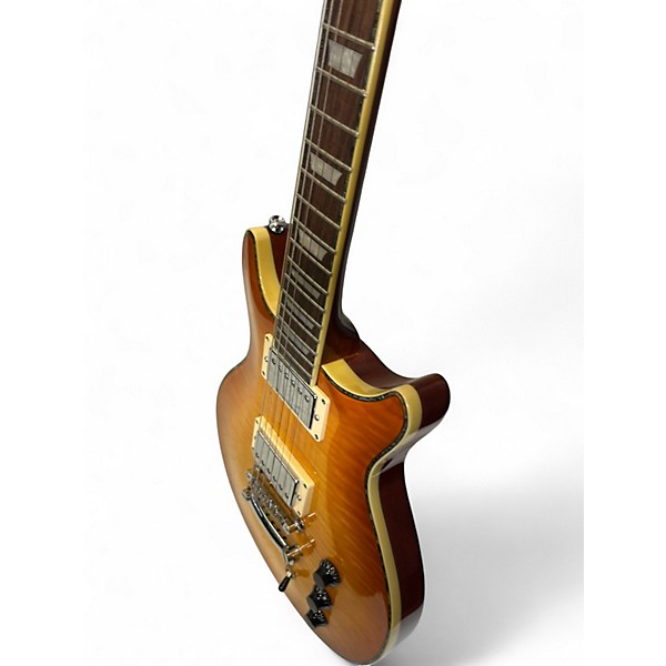 Used Hamer SUNBURST Q/T Yellow Solid Body Electric Guitar