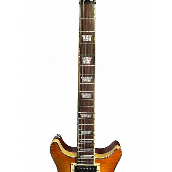 Used Hamer SUNBURST Q/T Yellow Solid Body Electric Guitar