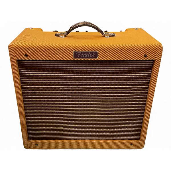 Used Fender Blues Junior Lacquered Tweed 15W 1x12 Jensen C12-N Tube Guitar Combo Amp