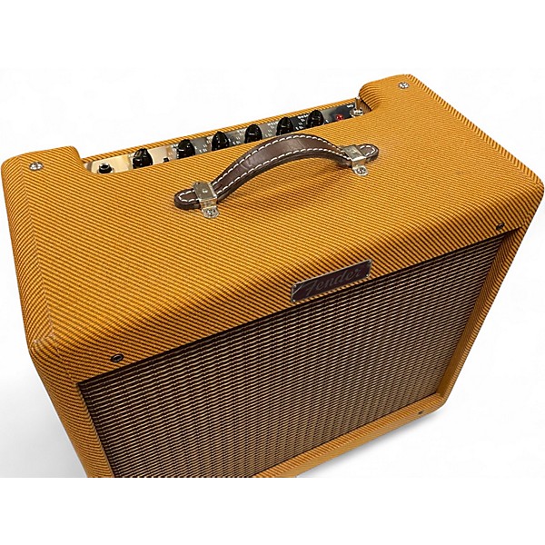 Used Fender Blues Junior Lacquered Tweed 15W 1x12 Jensen C12-N Tube Guitar Combo Amp