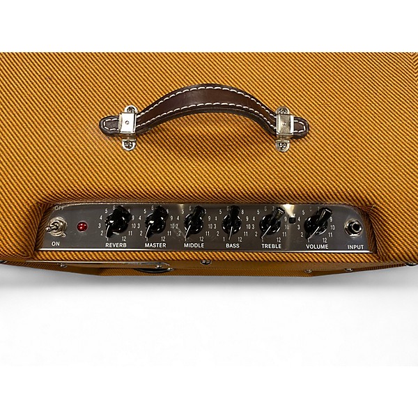 Used Fender Blues Junior Lacquered Tweed 15W 1x12 Jensen C12-N Tube Guitar Combo Amp