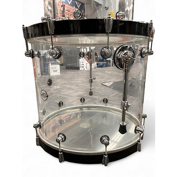 Used DW 5 Piece Design Series Acrylic Clear Drum Kit