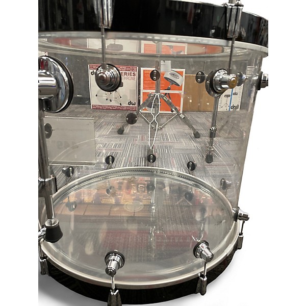 Used DW 5 Piece Design Series Acrylic Clear Drum Kit