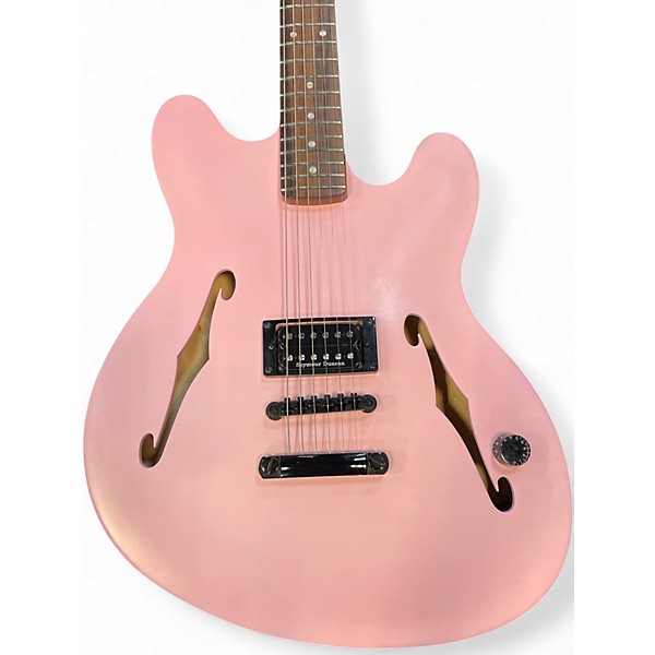 Used Fender TOM DELONGE STARCASTER Shell Pink Hollow Body Electric Guitar