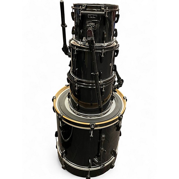 Used Pearl 8 Piece Export Black Drum Kit
