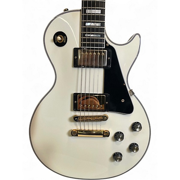 Used 2020 Gibson CUSTOM ALPINE WHITE LES PAUL SHOP Alpine White Solid Body Electric Guitar