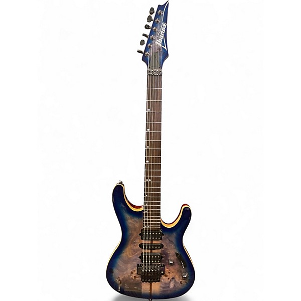 Used Ibanez S1070PBZ Cerulean Blue Burst Solid Body Electric Guitar
