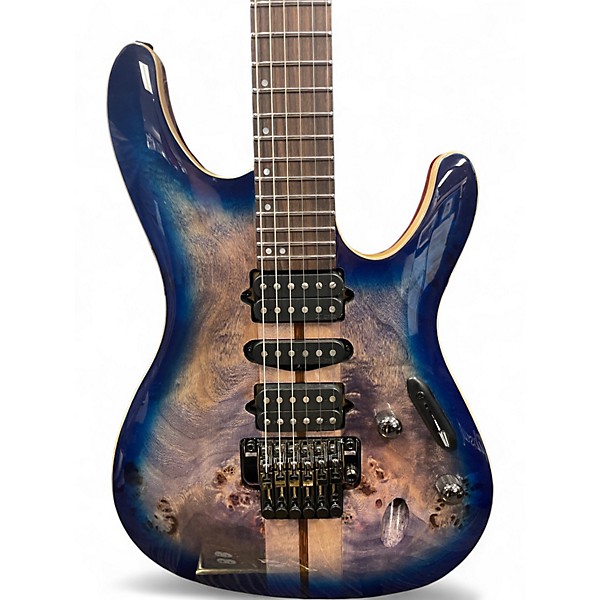 Used Ibanez S1070PBZ Cerulean Blue Burst Solid Body Electric Guitar