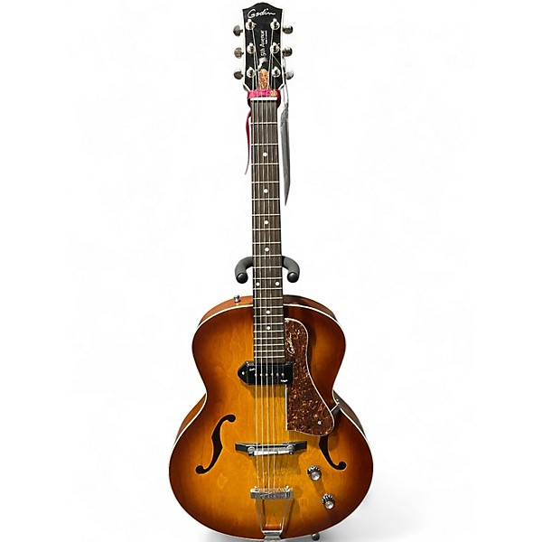 Used Godin 5th Avenue Kingpin P90 COGNAC BURST Hollow Body Electric Guitar