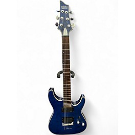 Used Schecter Guitar Research C1 Platinum Electron Blue Metallic Solid Body Electric Guitar