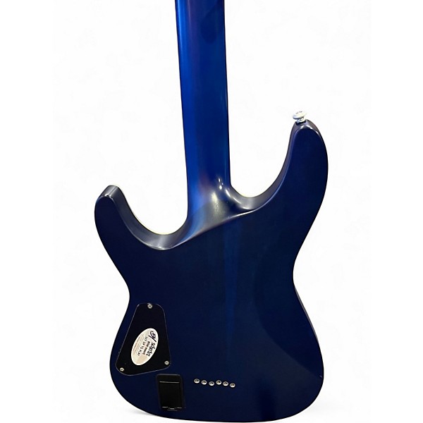 Used Schecter Guitar Research C1 Platinum Electron Blue Metallic Solid Body Electric Guitar