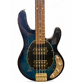 Used Ernie Ball Music Man StingRay Special HH BLUE BURST Electric Bass Guitar