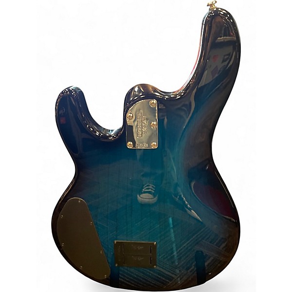 Used Ernie Ball Music Man StingRay Special HH BLUE BURST Electric Bass Guitar