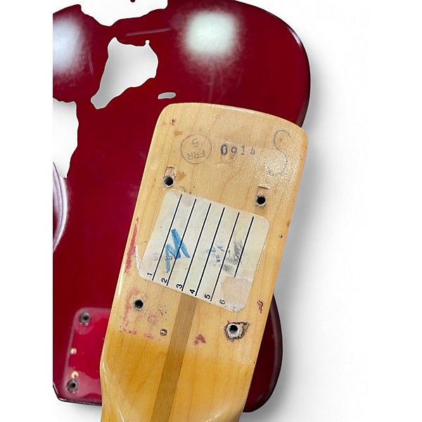Vintage 1980 Fender Precision Bass Special Active Candy Apple Red Electric Bass Guitar