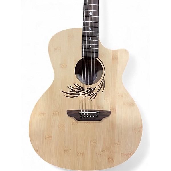 Used Luna WOODLAND BAMBOO Natural Acoustic Electric Guitar