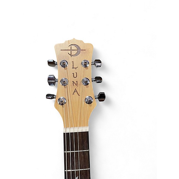 Used Luna WOODLAND BAMBOO Natural Acoustic Electric Guitar