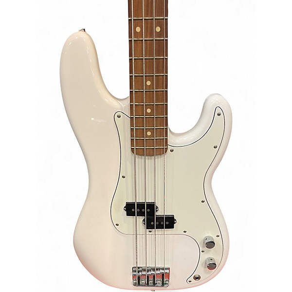 Used Fender Player Precision Bass Arctic White Electric Bass Guitar