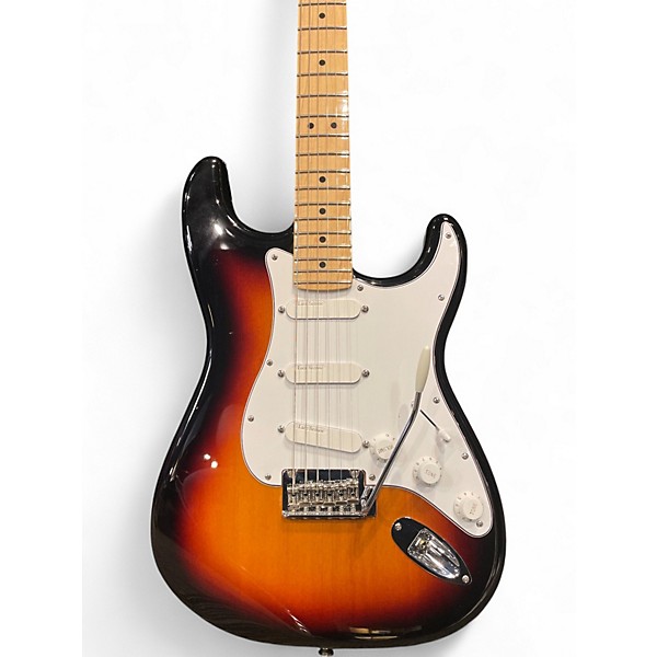 Used 2023 Fender MIM PLAYER STRATOCASTER W/ GOLD LACE SENSORS 3 Tone Sunburst Solid Body Electric Guitar