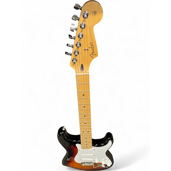 Used 2023 Fender MIM PLAYER STRATOCASTER W/ GOLD LACE SENSORS 3 Tone Sunburst Solid Body Electric Guitar