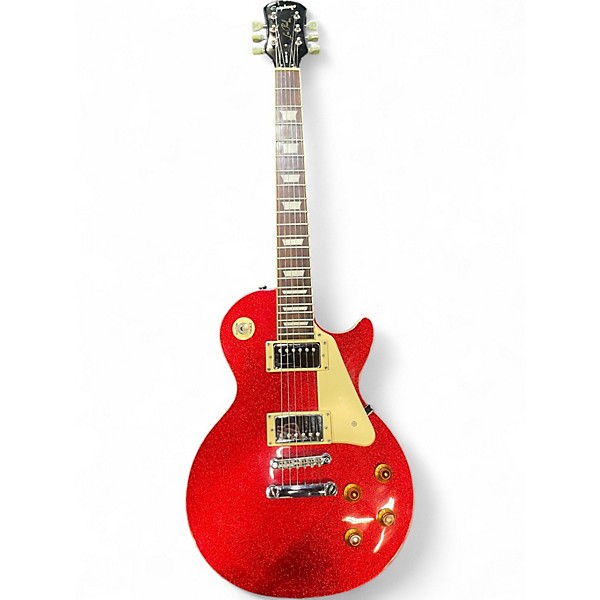 Used Epiphone Les Paul Standard Red Sparkle Solid Body Electric Guitar