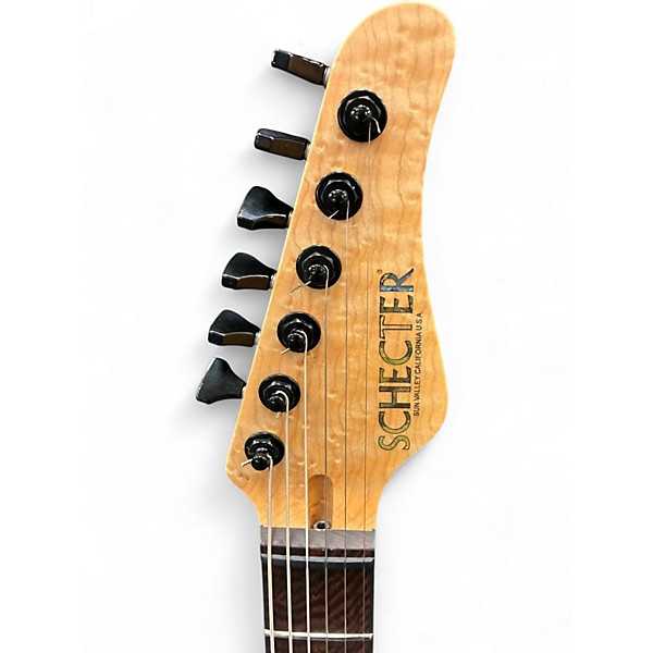 Used Schecter Guitar Research Masterworks Banshee Burl Top Wenge Fretboard Burl Maple Solid Body Electric Guitar
