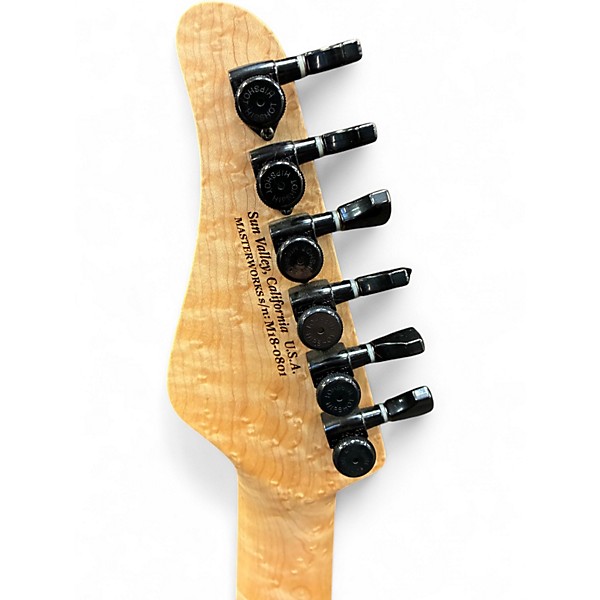 Used Schecter Guitar Research Masterworks Banshee Burl Top Wenge Fretboard Burl Maple Solid Body Electric Guitar