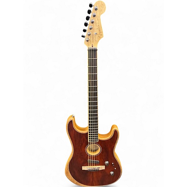 Used Fender Acoustasonic Stratocaster Exotic Cocobolo Cocobolo Acoustic Electric Guitar
