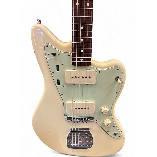 Used Fender American Vintage Reissue AVRI Jazzmaster Olympic White Solid Body Electric Guitar