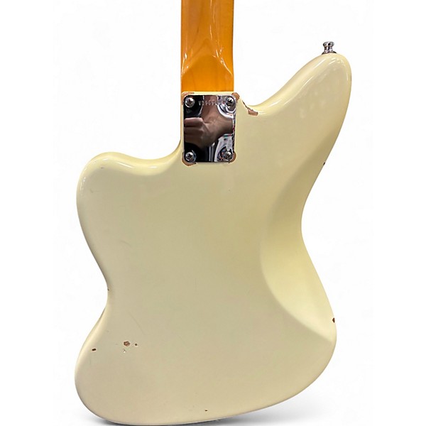 Used Fender American Vintage Reissue AVRI Jazzmaster Olympic White Solid Body Electric Guitar
