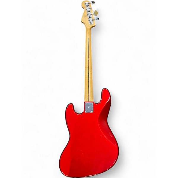 Used Squier Affinity Jazz Bass Chrome Red Electric Bass Guitar