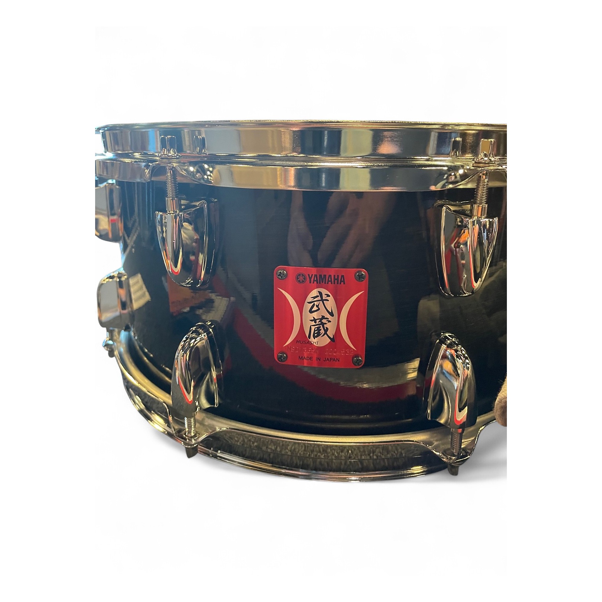 Used Yamaha 7X13 Oak Musashi Snare Trans Black Drum Trans Black 16