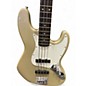 Used Squier Standard Jazz Bass Tan Electric Bass Guitar