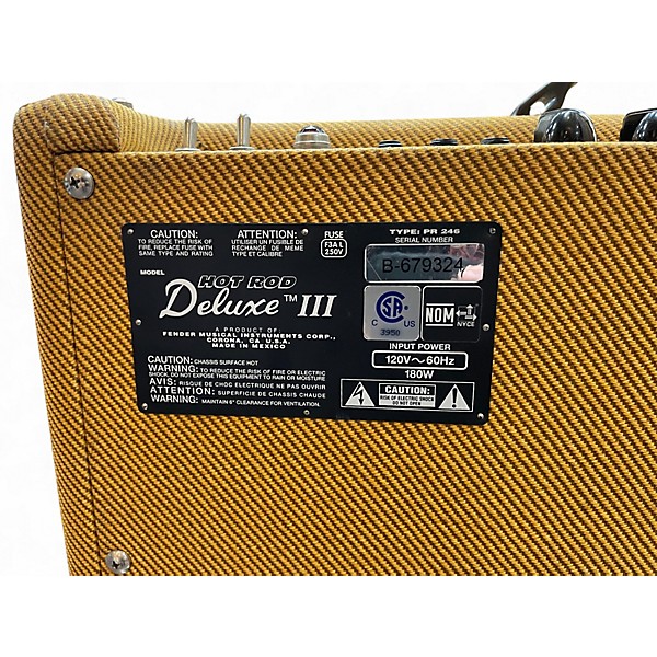 Used Fender FSR Hot Rod Deluxe III Tweed Tube Guitar Combo Amp