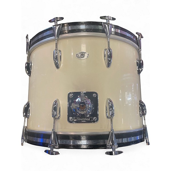 Vintage 1970s Slingerland 4 Piece Sound King Vintage White Drum Kit