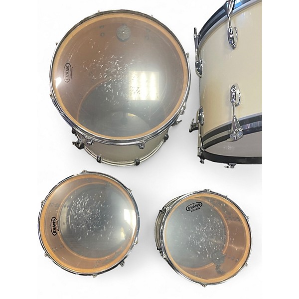 Vintage 1970s Slingerland 4 Piece Sound King Vintage White Drum Kit
