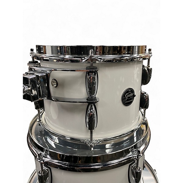 Used Gretsch Drums 4 Piece Renown Piano white Drum Kit
