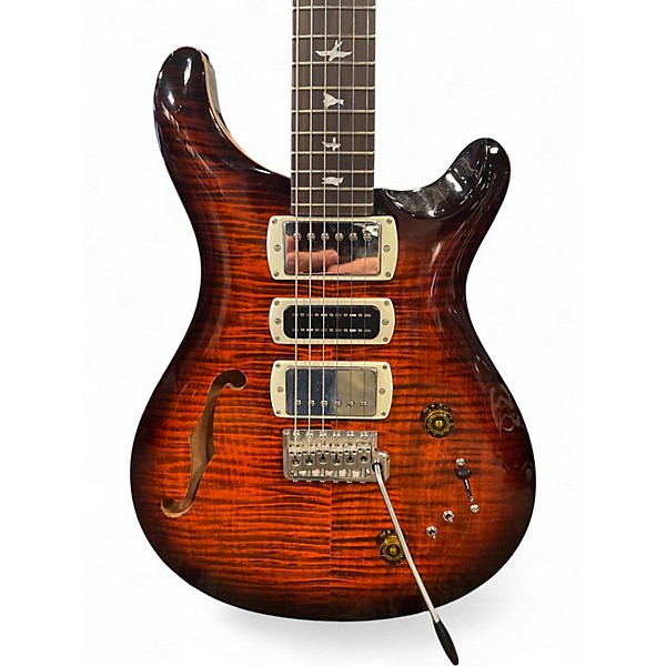 Used PRS SE Special Orange Tiger Smokeburst Hollow Body Electric Guitar
