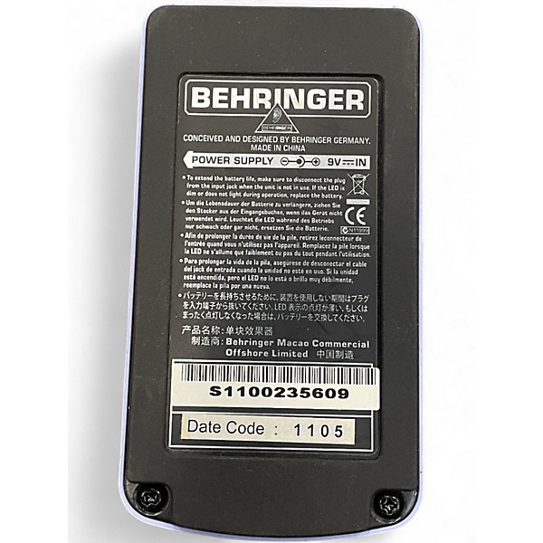 Used Behringer BO300 Blues Overdrive Effect Pedal
