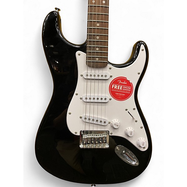 Used Squier Affinity Stratocaster Black Solid Body Electric Guitar