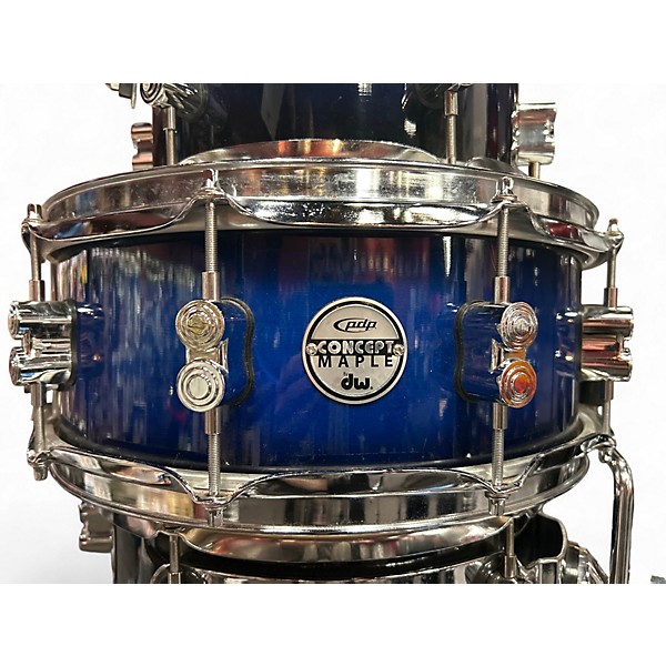 Used PDP by DW 6 Piece Concept Series Blue Burst Drum Kit
