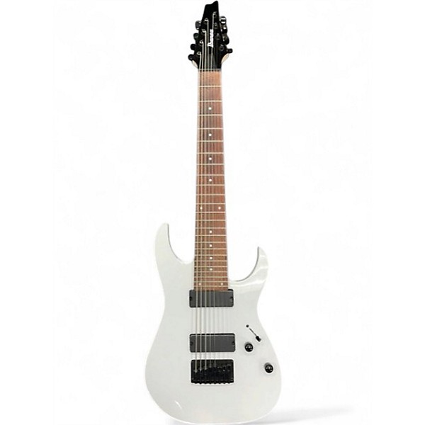 Used Ibanez RG8 8 String White Solid Body Electric Guitar