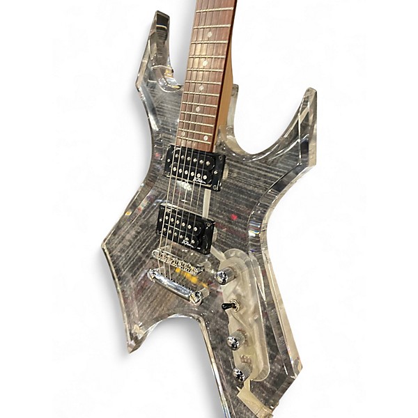 Used B.C. Rich Warlock Clear Solid Body Electric Guitar