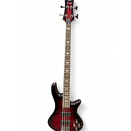 Used Schecter Guitar Research Stiletto Extreme 4 String Dark Cherry Burst Electric Bass Guitar