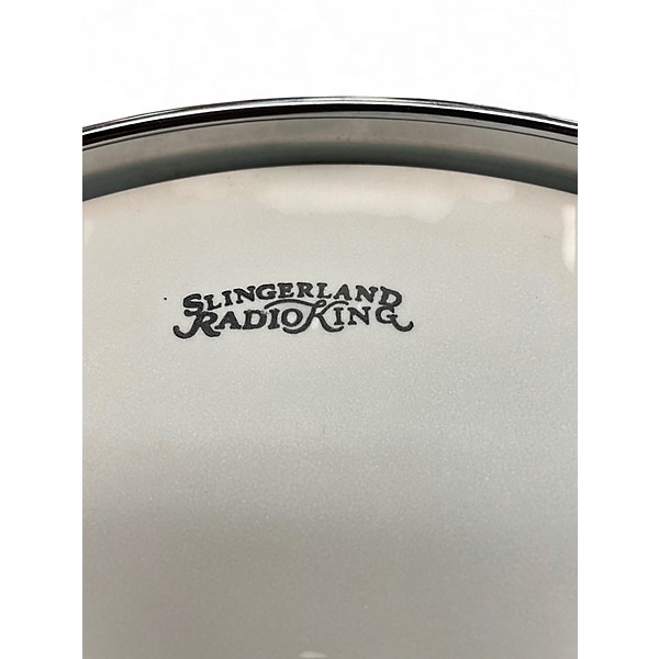 Used Slingerland 14in RADIO KING SNARE DRUM White Marine Pearl Drum