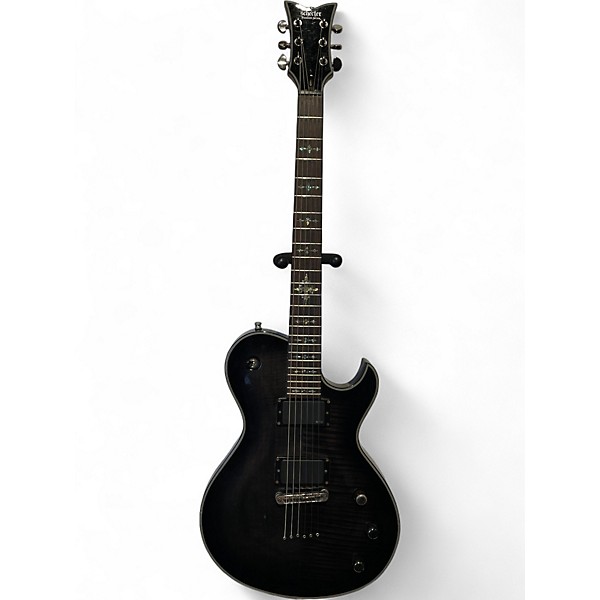 Used Schecter Guitar Research Damien Elite Solo Gray Solid Body Electric Guitar