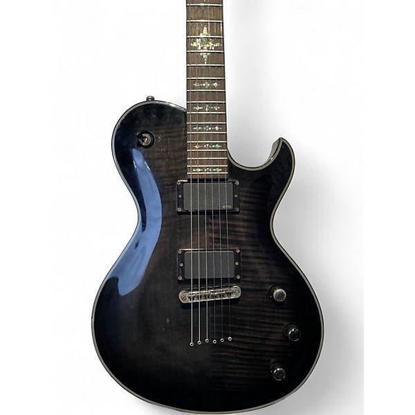 Used Schecter Guitar Research Damien Elite Solo Gray Solid Body Electric Guitar
