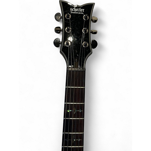 Used Schecter Guitar Research Damien Elite Solo Gray Solid Body Electric Guitar